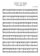 Téléchargez l'arrangement pour piano de la partition de Vieni sul mar en PDF